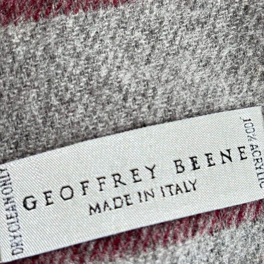 Geoffrey Beene Mens Scarf Stripe‎ Made In Italy Old Money Preppy Academia 19695